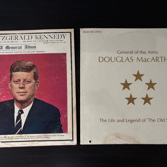 JFK and Douglas MacArtur vinyl - Picture 1 of 5
